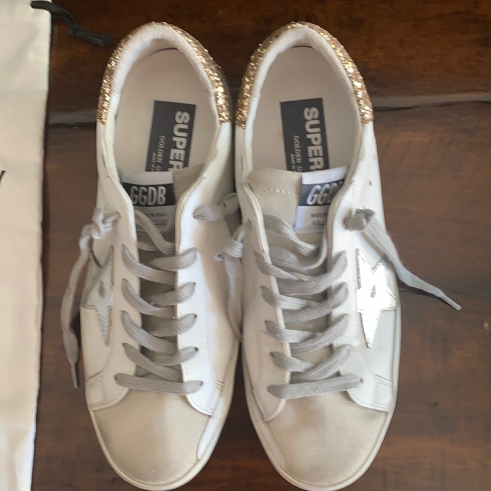Golden goose all star sneakers , Gold glitter back